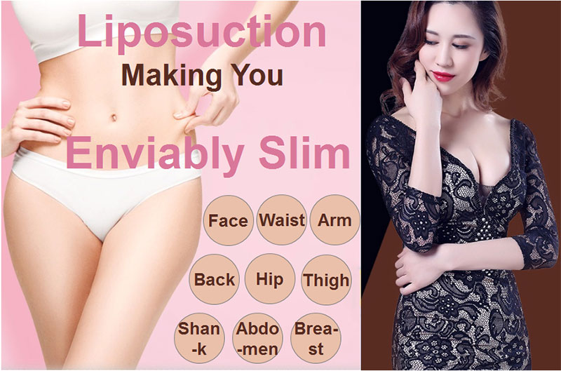 liposuction in China makes you slim and charming, lipo at waist, legs, arms transfer to other part you need